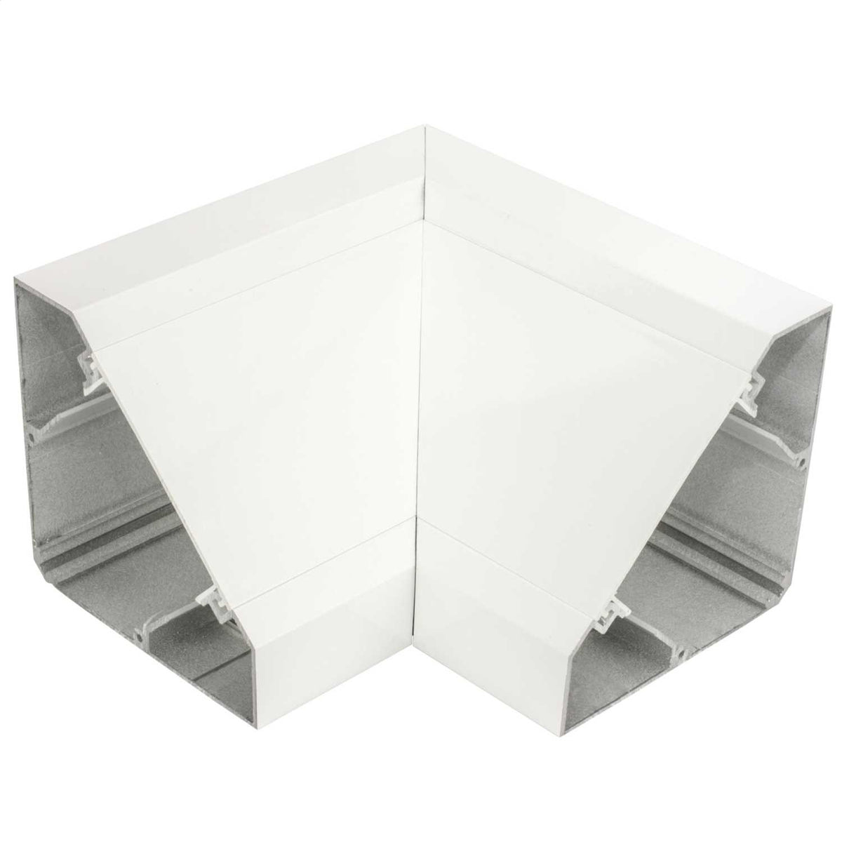 Aluminium Bench Trunking Internal Angle White for DBT2 (Sold in 1's)