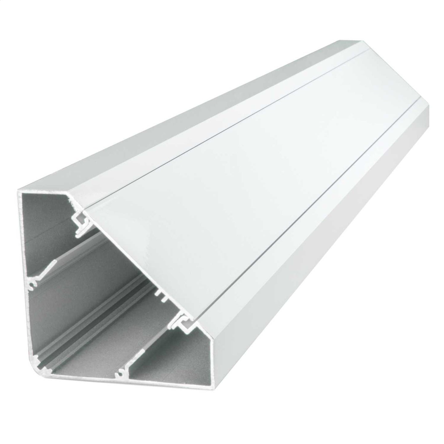 Centaur Aluminium Bench Trunking with Lid White (2m Length)