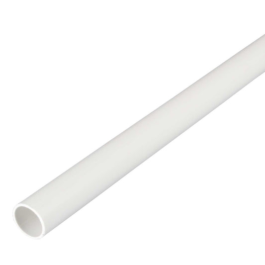 Centaur 20mm PVC Round Conduit Light Gauge White (3m Length)