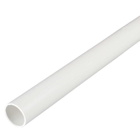 Centaur 25mm PVC Round Conduit Light Gauge White (3m Length)