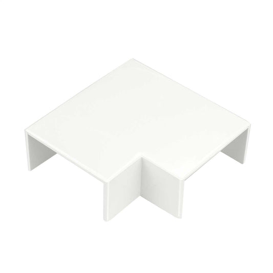 50mm x 25mm Mini Trunking Flat Bend White (Sold in 1's)