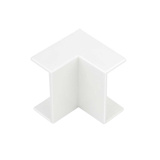 38mm x 16mm Mini Trunking Internal Bend White (Sold in 1's)