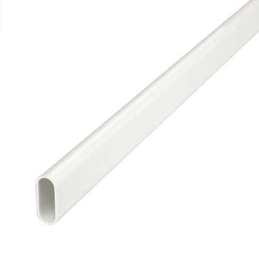Centaur 38mm PVC Oval Conduit White (3m Length)