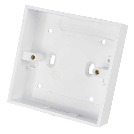 Centaur 1 Gang 25mm PVC Surface Box Square Corners White