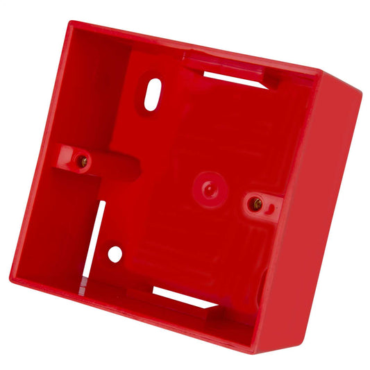 Centaur 1 Gang 44mm PVC Surface Box Square Corners Red 2 x Entries