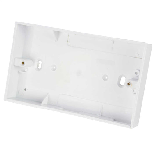 Centaur 2 Gang 25mm PVC Surface Box Square Corners White