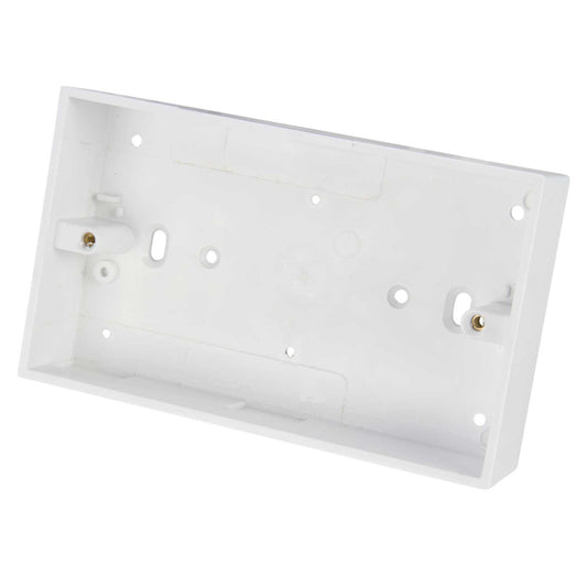 Centaur 2 Gang 32mm PVC Surface Box Square Corners White