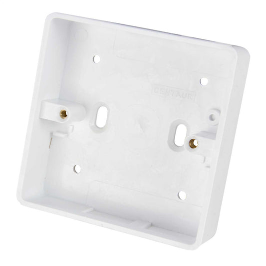 Centaur 1 Gang 25mm PVC Surface Box Round Corners White
