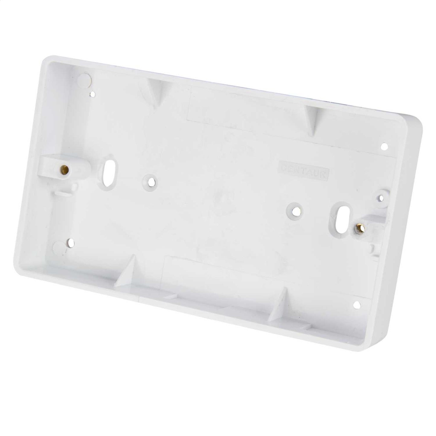 Centaur 2 Gang 25mm PVC Surface Box Round Corners White