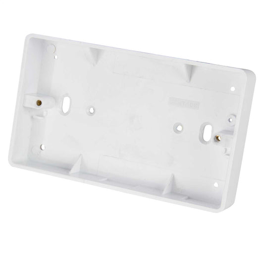Centaur 2 Gang 25mm PVC Surface Box Round Corners White