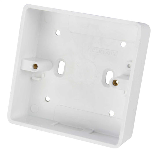 Centaur 1 Gang 32mm PVC Surface Box Round Corners White