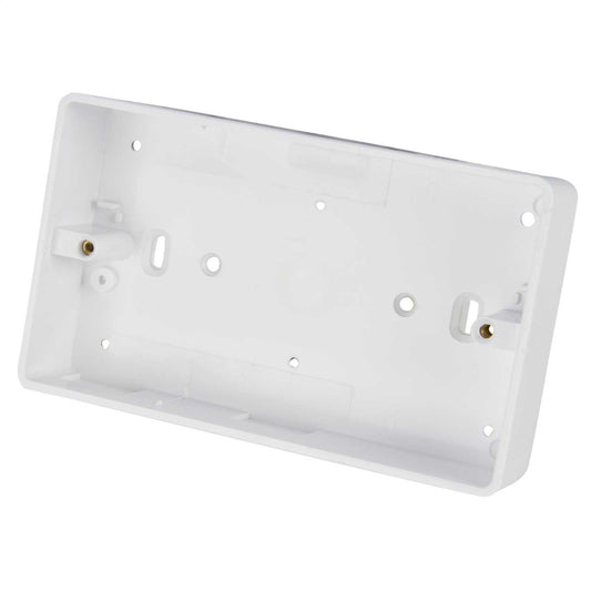 Centaur 2 Gang 32mm PVC Surface Box Round Corners White
