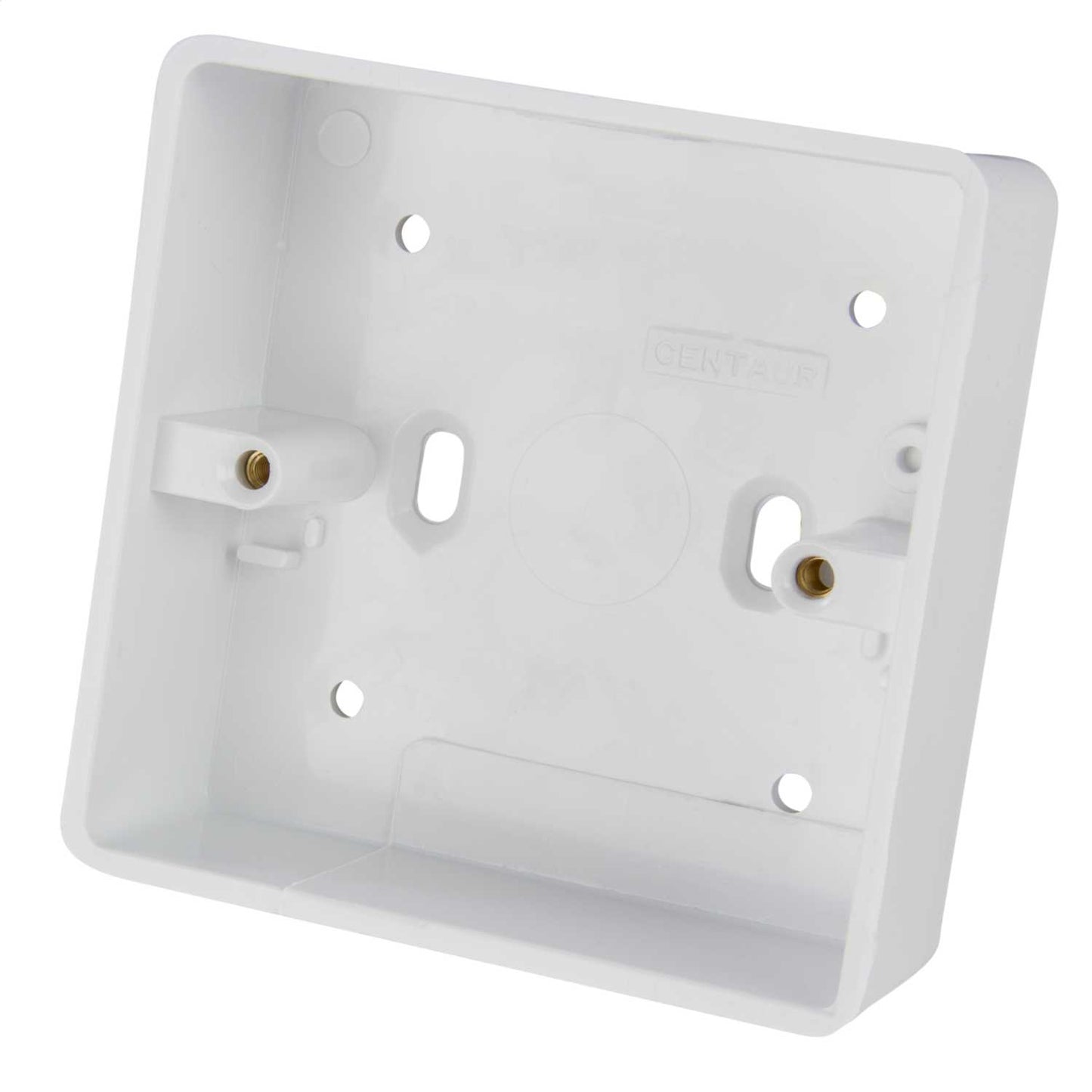 Centaur 1 Gang 32mm PVC Surface Box Round Corners 20mm KO White