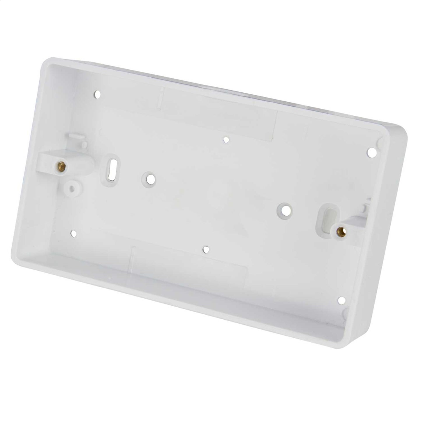 Centaur 2 Gang 32mm PVC Surface Box Round Corners 20mm KO White
