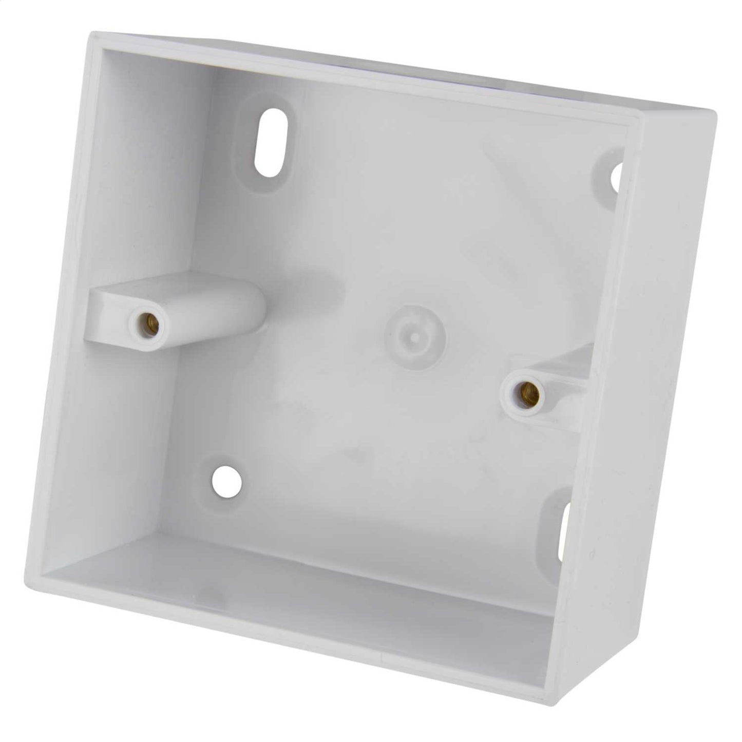 Centaur 1 Gang 44mm PVC Surface Box Square Corners 20mm KO White
