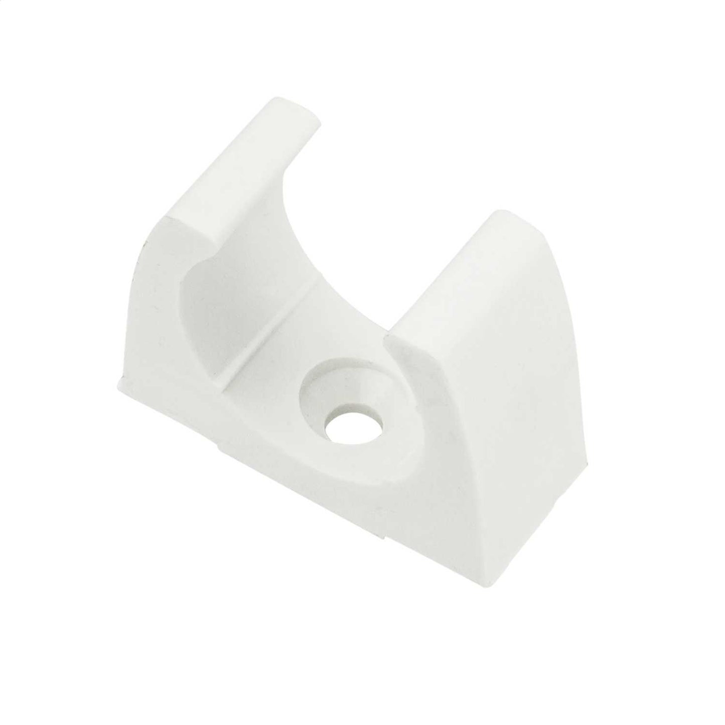 25mm PVC Round Conduit Clip White (Sold in 1's)