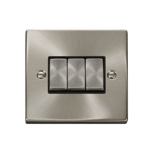 CLICK VPSC413BK 3G 2WAY 10A SWITCH SATIN CHROME