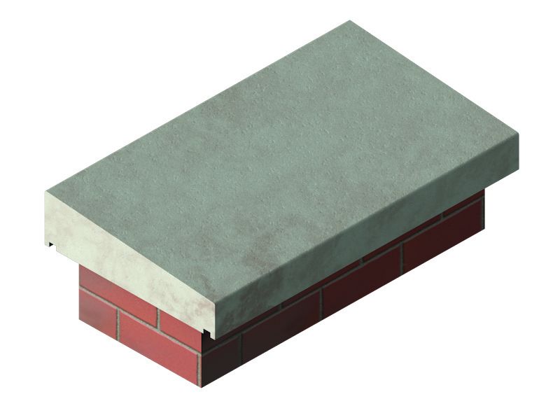 Supreme Concrete Once Weathered Coping 90Deg Internal Angle 305mm COP213