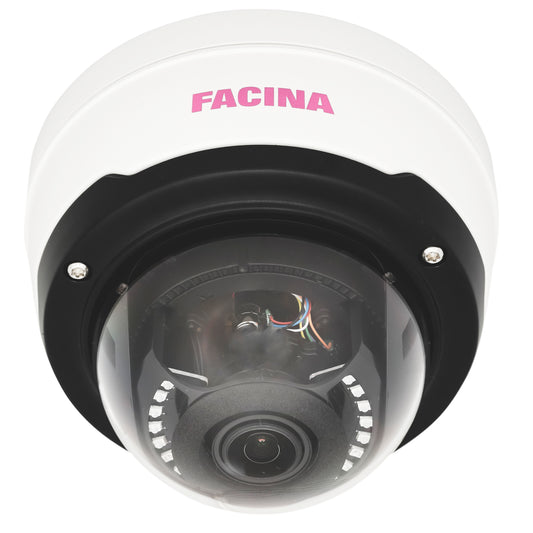 Facina 2.8 - 12mm Lens 4K IP HD Dome Camera White Vandal Resistant