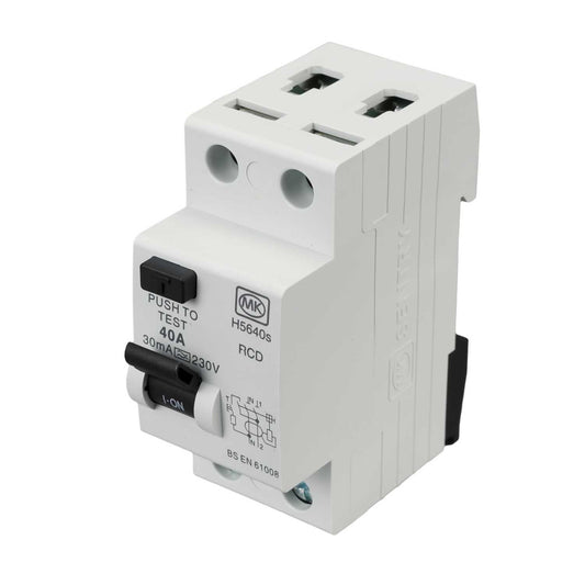 MK Sentry 40A 2 Pole 30mA Type A RCD