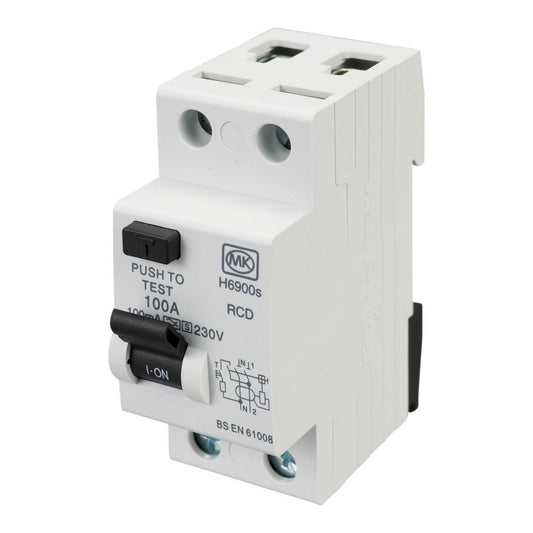 MK Sentry 100A 2 Pole 100mA Type A Time Delay RCD