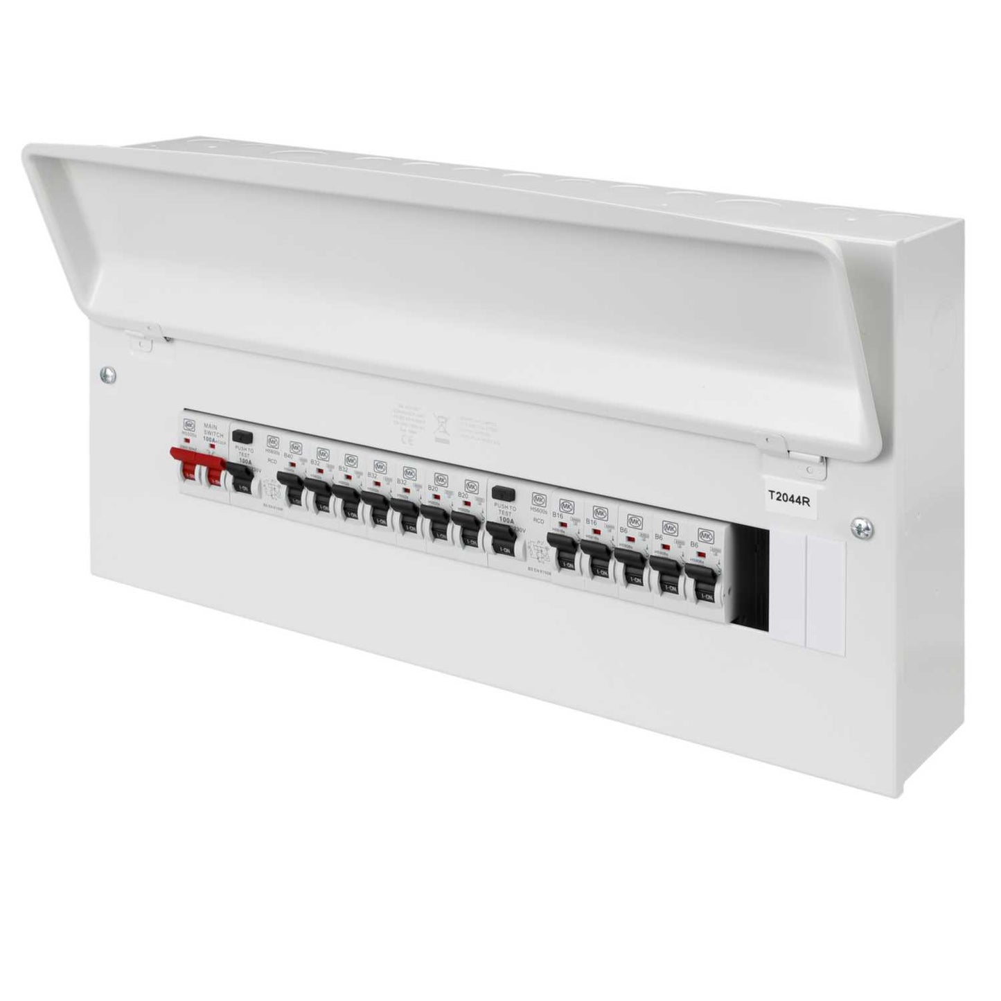 MK Sentry 21 Way Flexible Dual 100A RCD Metal Clad Consumer Unit with 12 x MCBs