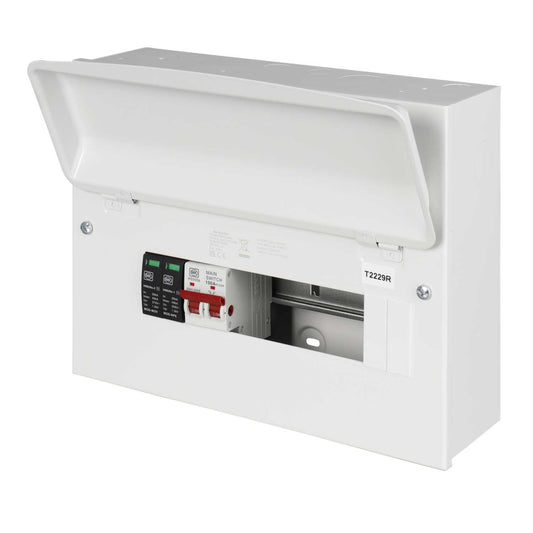 MK Sentry 12 Way 100A Isolator Incomer Metal Clad Consumer Unit with Type 2 SPD
