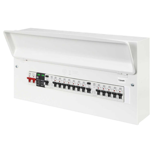 MK Sentry 21 Way Flexible Dual 100A RCD Metal Clad Consumer Unit with SPD and 12 x MCBs