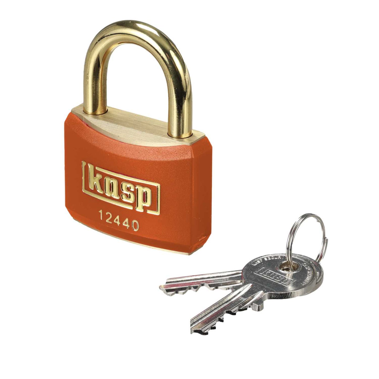 Kasp 40mm Padlock Orange Brass