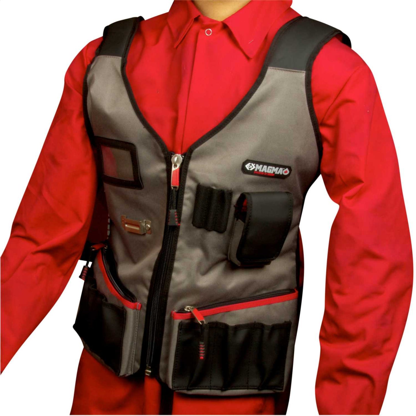 Magma 14 Pockets Technician's Vest Visibility Strip