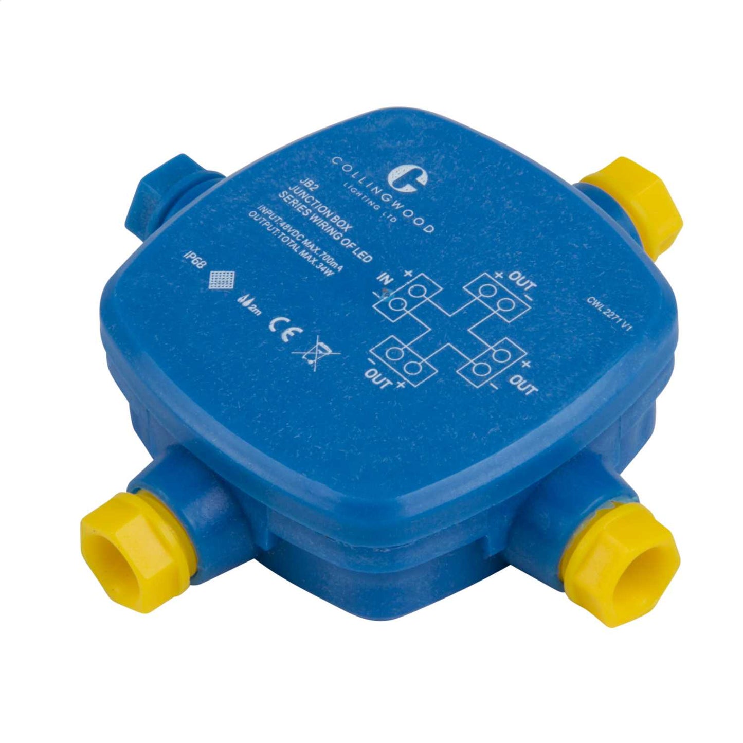 Collingwood Waterproof Junction Box Blue/Yellow