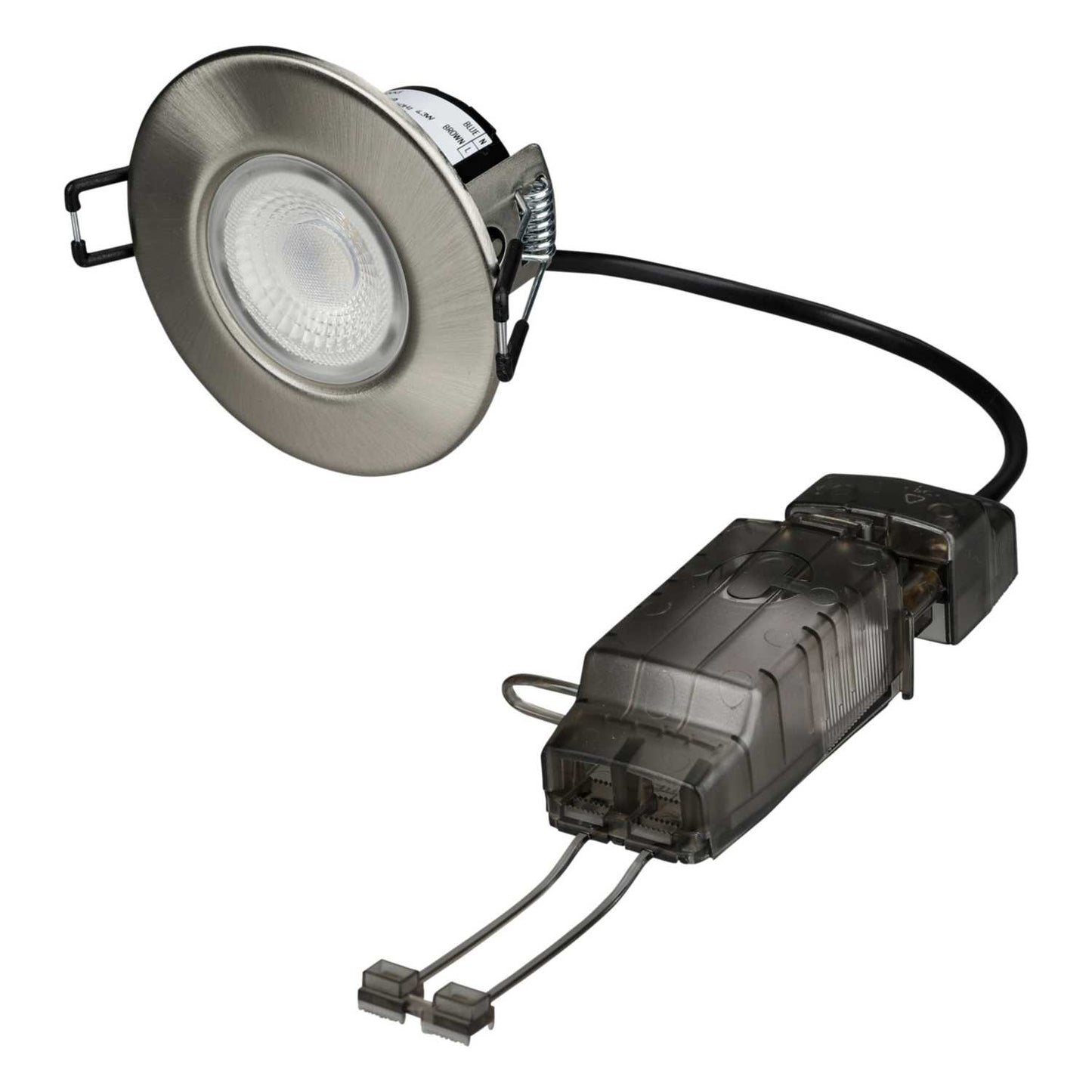 Collingwood H2 Lite 4.3W LED Fire Rated Dimmable Downlight Brushed Steel 4000K