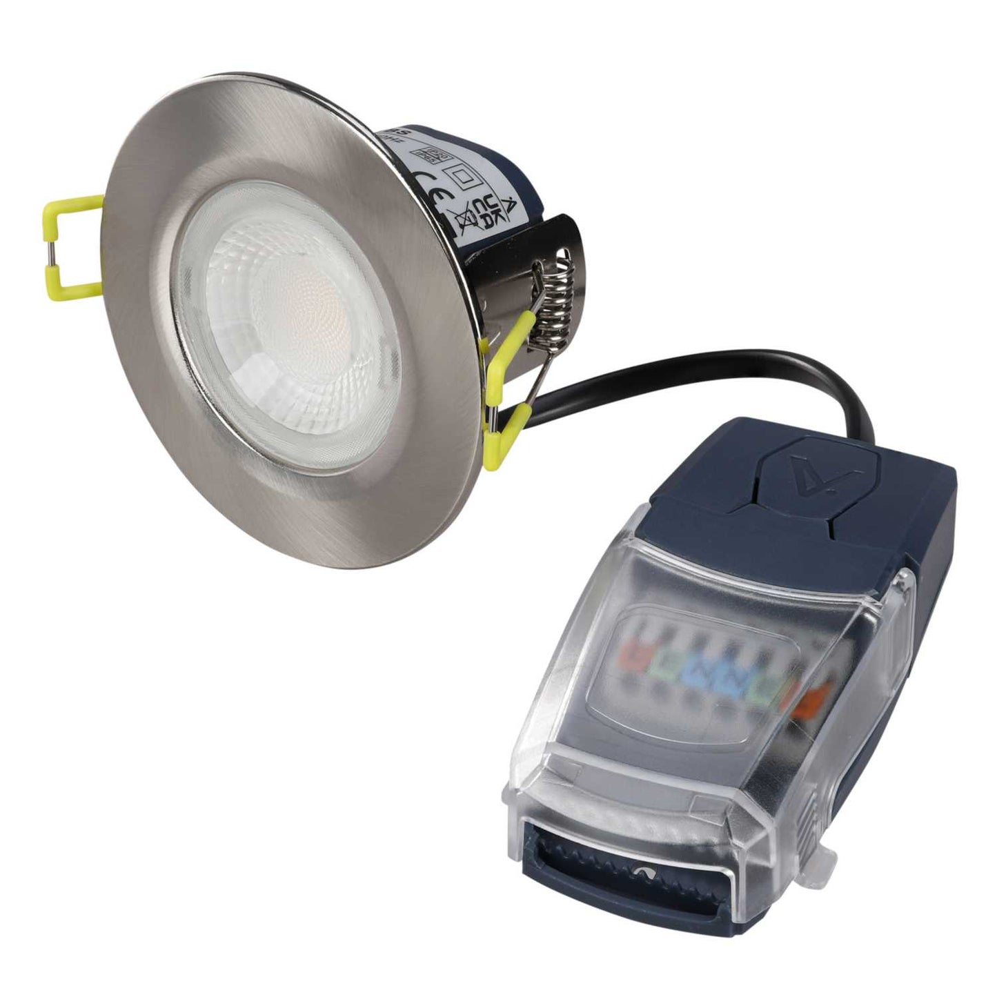 Collingwood H2 Lite Select 5W LED Fire Rated Dimmable Tri-Colour Downlight Brushed Steel