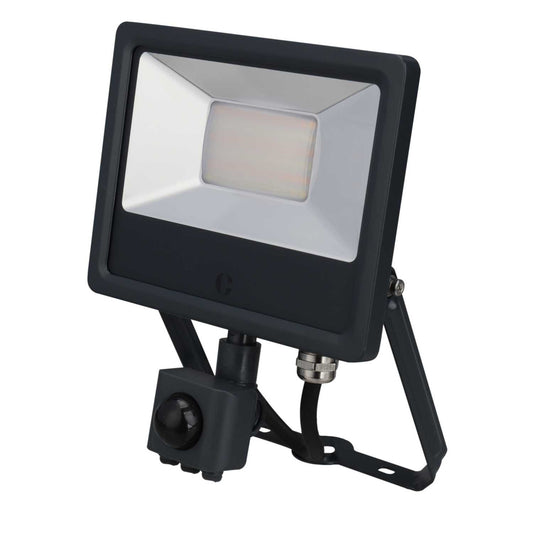 Collingwood 30W LED Tri-Colour Floodlight with PIR Anthracite