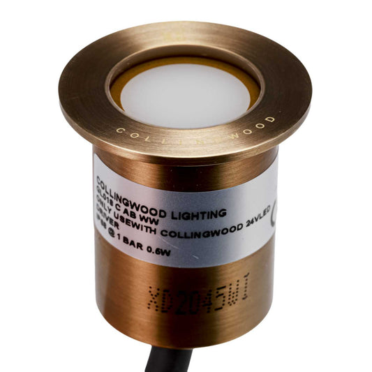 Collingwood 0.4W LED Ground Light Antique Brass 3000K
