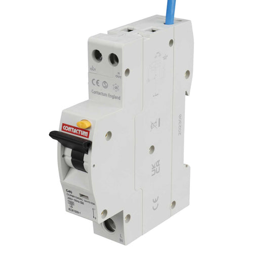 Contactum 40A Single Pole 1 Module C Curve 10kA 30mA Type A Rcbo