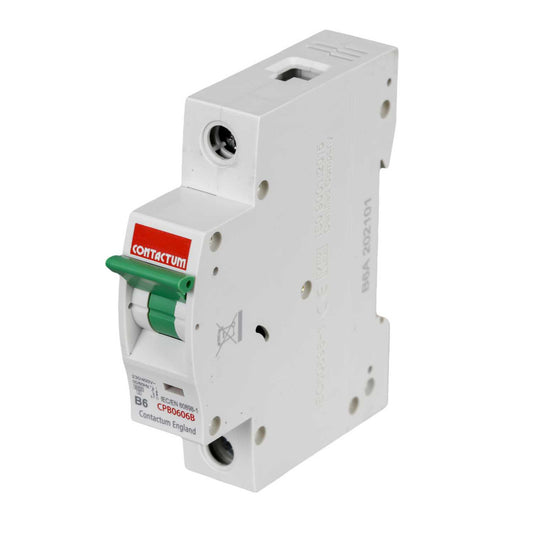 Contactum 6A Single Pole 6kA B Curve MCB
