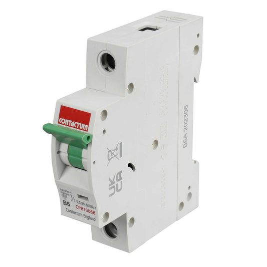 Contactum 6A Single Pole 10kA B Curve MCB