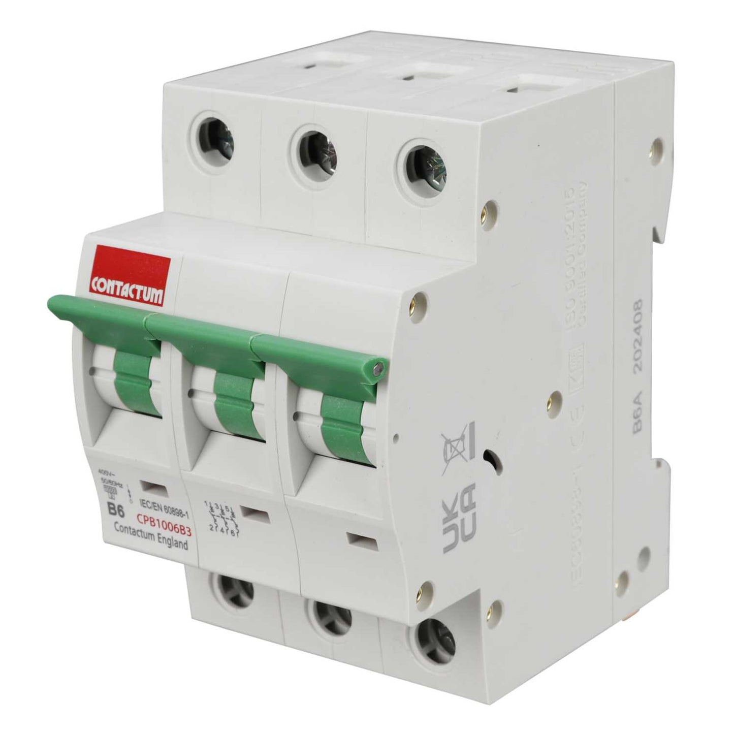 Contactum 6A Triple Pole 10kA B Curve MCB