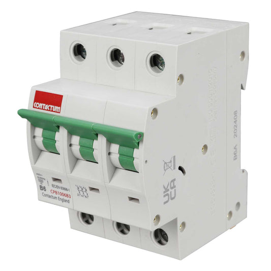 Contactum 6A Triple Pole 10kA B Curve MCB