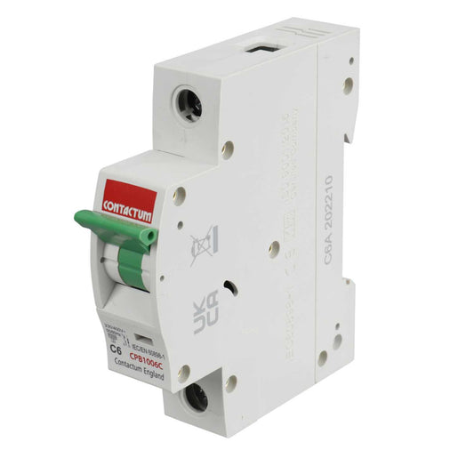 Contactum 6A Single Pole 10kA C Curve MCB