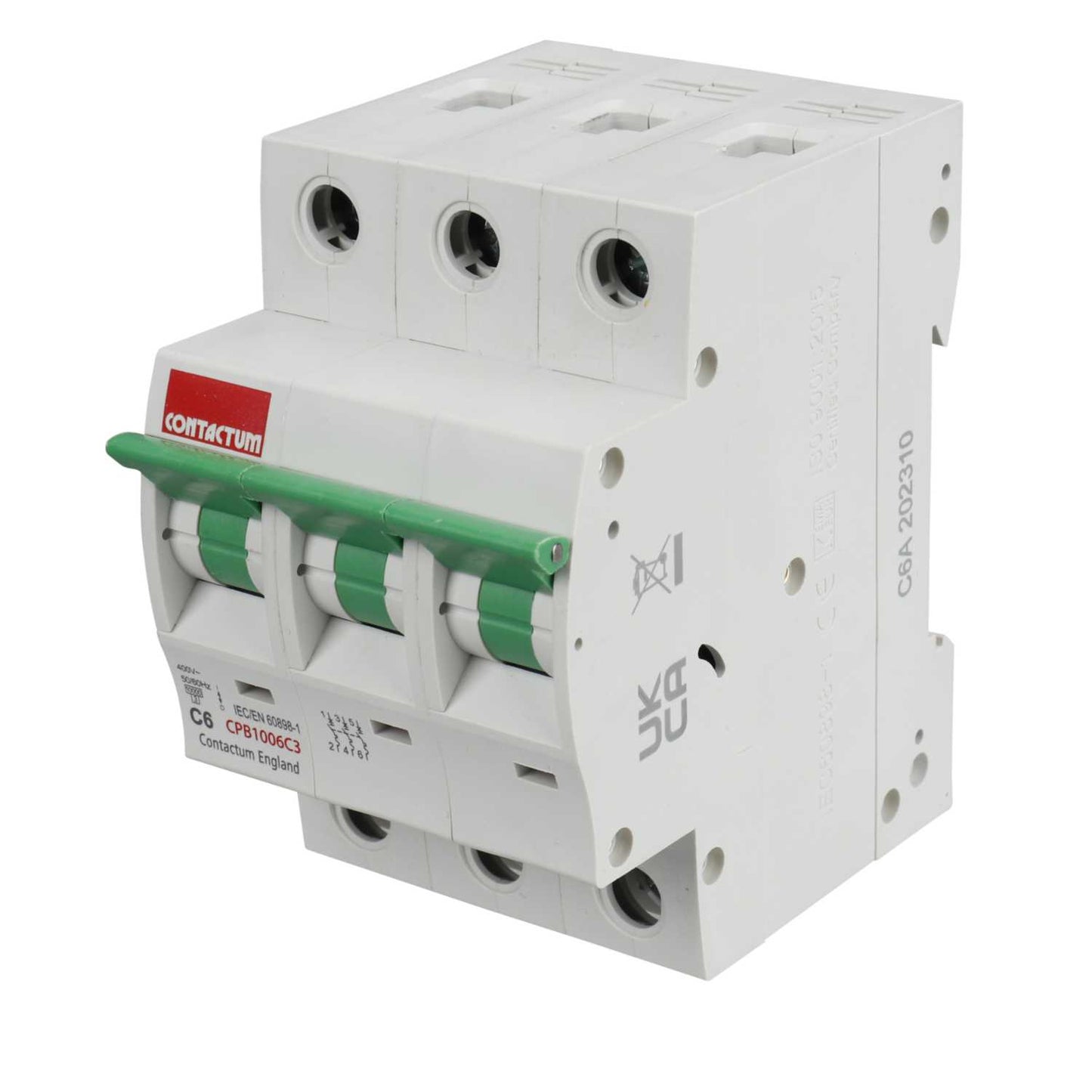 Contactum 6A Triple Pole 10kA C Curve MCB