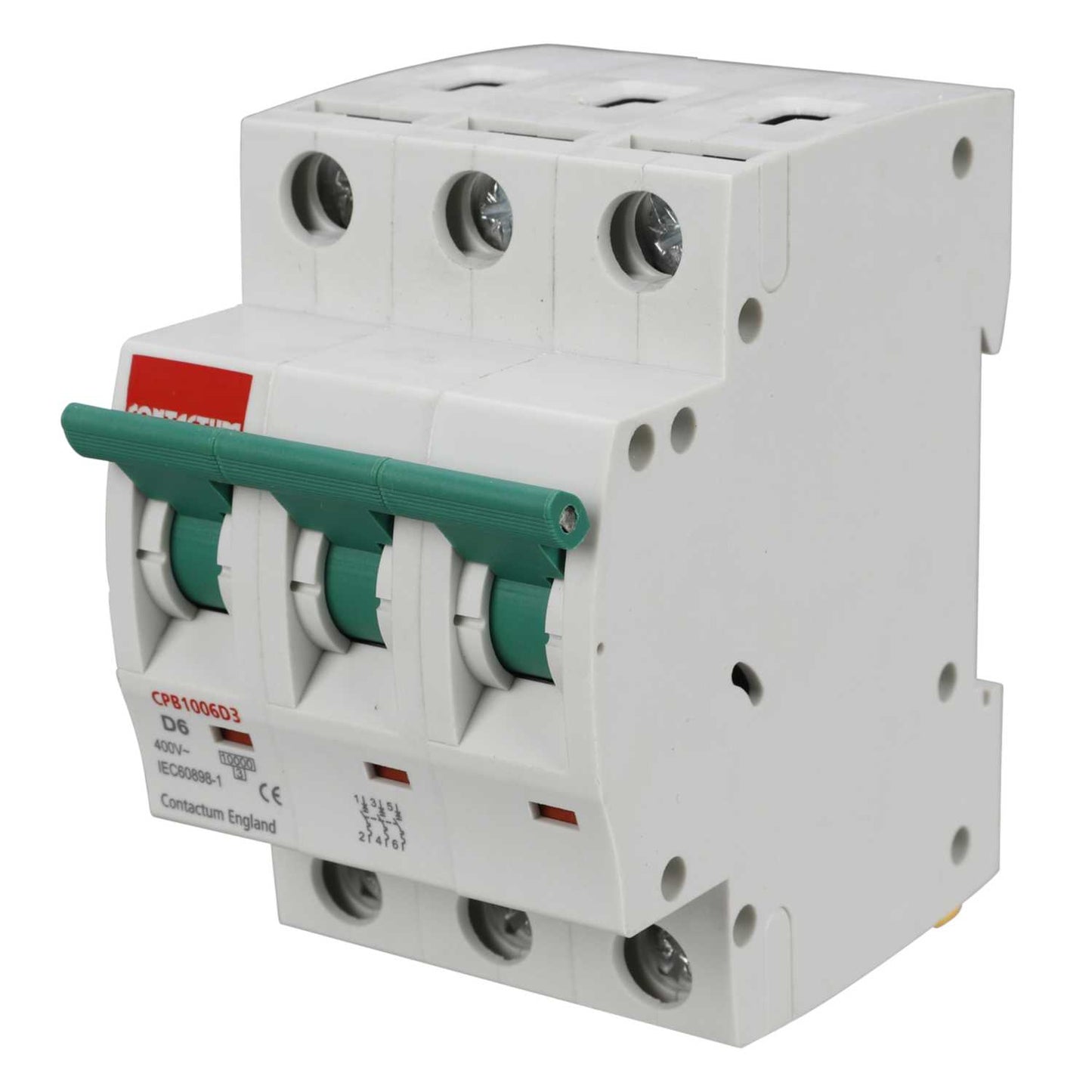 Contactum 6A Triple Pole 10kA D Curve MCB