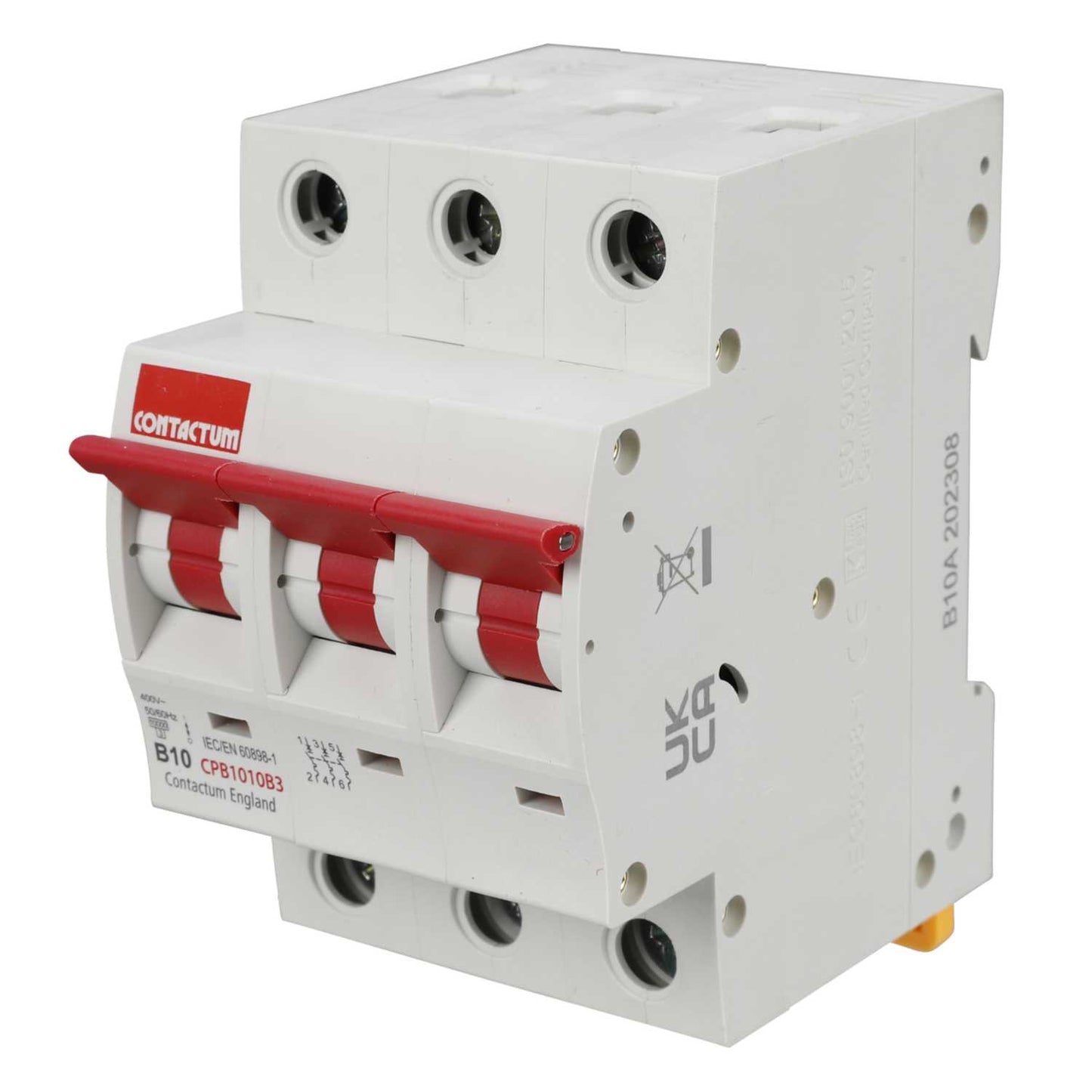 Contactum 10A Triple Pole 10kA B Curve MCB