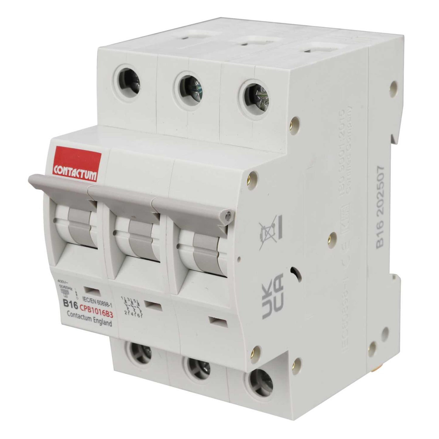 Contactum 16A Triple Pole 10kA B Curve MCB