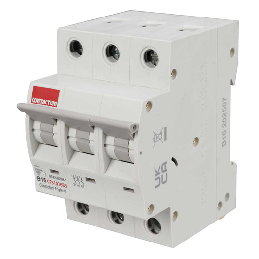 Contactum 16A Triple Pole 10kA B Curve MCB