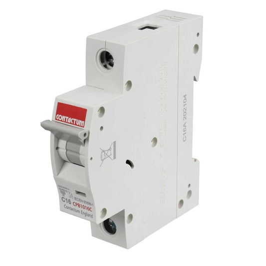 Contactum 16A Single Pole 10kA C Curve MCB