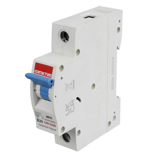 Contactum 20A Single Pole 10kA B Curve MCB
