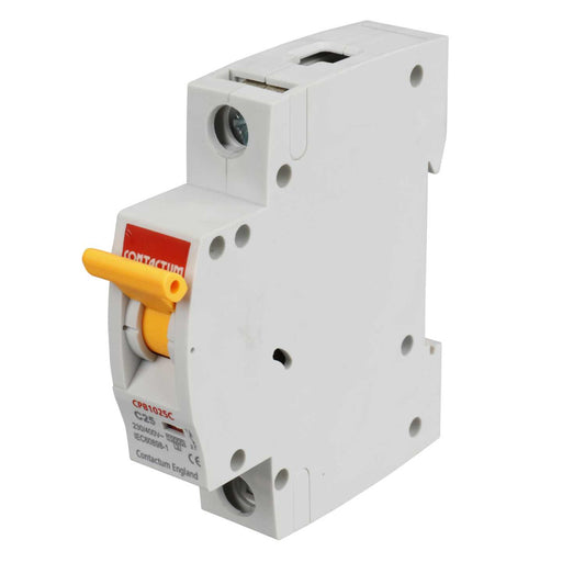 Contactum 25A Single Pole 10kA C Curve MCB