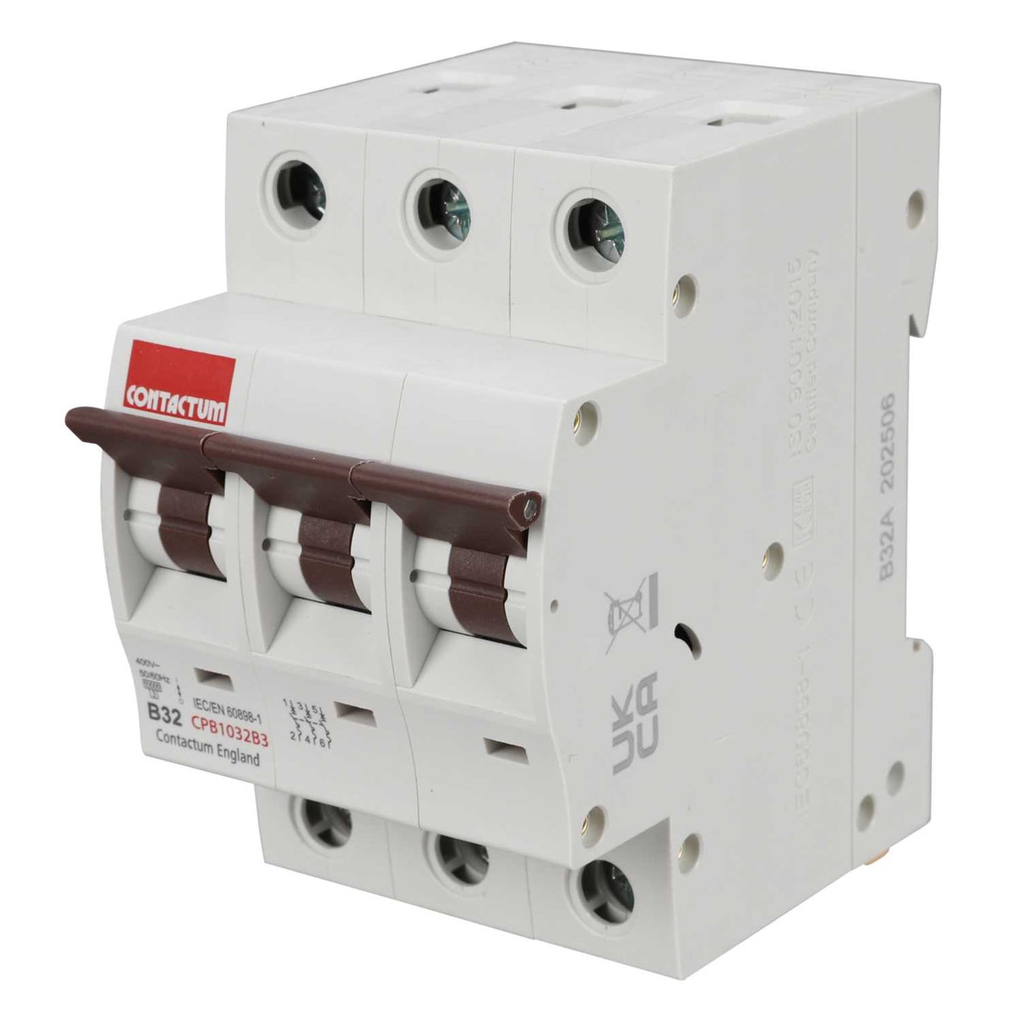 Contactum 32A Triple Pole 10kA B Curve MCB